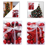 Christmas Ball Ornaments Set Christmas Decoration for Hotel Office Festivals Gold Red