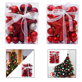 Christmas Ball Ornaments Set Christmas Decoration for Hotel Office Festivals Gold Red