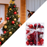 Christmas Ball Ornaments Set Christmas Decoration for Hotel Office Festivals Gold Red