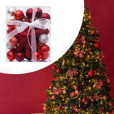 Christmas Ball Ornaments Set Christmas Decoration for Hotel Office Festivals Gold Red