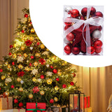 Christmas Ball Ornaments Set Christmas Decoration for Hotel Office Festivals Gold Red