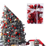 Christmas Ball Ornaments Set Christmas Decoration for Hotel Office Festivals Gold Red