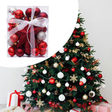 Christmas Ball Ornaments Set Christmas Decoration for Hotel Office Festivals Gold Red