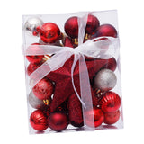 Christmas Ball Ornaments Set Christmas Decoration for Hotel Office Festivals Gold Red