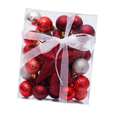 Christmas Ball Ornaments Set Christmas Decoration for Hotel Office Festivals Gold Red