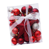 Christmas Ball Ornaments Set Christmas Decoration for Hotel Office Festivals Gold Red