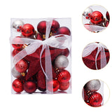 Christmas Ball Ornaments Set Christmas Decoration for Hotel Office Festivals Gold Red