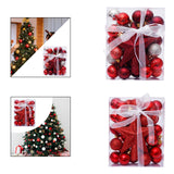 Christmas Ball Ornaments Set Christmas Decoration for Hotel Office Festivals Gold Red