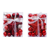 Christmas Ball Ornaments Set Christmas Decoration for Hotel Office Festivals Gold Red