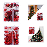 Christmas Ball Ornaments Set Christmas Decoration for Hotel Office Festivals Gold Red