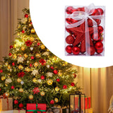 Christmas Ball Ornaments Set Christmas Decoration for Hotel Office Festivals Red