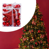 Christmas Ball Ornaments Set Christmas Decoration for Hotel Office Festivals Red