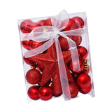 Christmas Ball Ornaments Set Christmas Decoration for Hotel Office Festivals Red