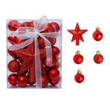 Christmas Ball Ornaments Set Christmas Decoration for Hotel Office Festivals Red