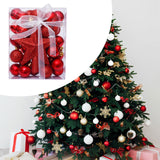 Christmas Ball Ornaments Set Christmas Decoration for Hotel Office Festivals Red