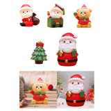 Christmas Statue Festival Artwork Resin Figurine for Bookshelf Cabinet Patio Santa with A Bag