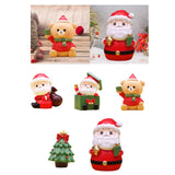 Christmas Statue Festival Artwork Resin Figurine for Bookshelf Cabinet Patio Santa with A Bag