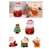 Christmas Statue Festival Artwork Resin Figurine for Bookshelf Cabinet Patio Santa with A Bag