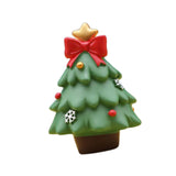 Christmas Statue Festival Artwork Resin Figurine for Bookshelf Cabinet Patio Christmas Tree