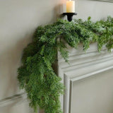 Christmas Garland Ornament Green Hanging Garland for Indoor Railing Festive no Brown  decoration