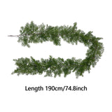 Christmas Garland Ornament Green Hanging Garland for Indoor Railing Festive no Brown  decoration