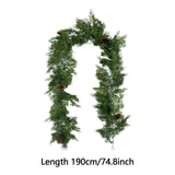 Christmas Garland Ornament Green Hanging Garland for Indoor Railing Festive with Brown decor