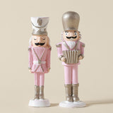 Christmas Nutcracker Statue Party Decor Xmas Figurine for Shelf Home Holiday Small 2  Pieces