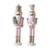 Christmas Nutcracker Statue Party Decor Xmas Figurine for Shelf Home Holiday Large 2  Pieces