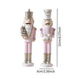 Christmas Nutcracker Statue Party Decor Xmas Figurine for Shelf Home Holiday Large 2  Pieces