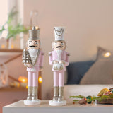 Christmas Nutcracker Statue Party Decor Xmas Figurine for Shelf Home Holiday Large 2  Pieces