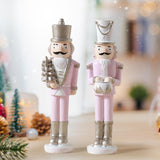 Christmas Nutcracker Statue Party Decor Xmas Figurine for Shelf Home Holiday Large 2  Pieces