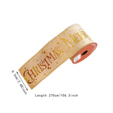 Christmas Ribbon DIY Decorative Ribbon for Craft Projects Garland Tree Decor Champagne Gold