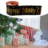 Christmas Ribbon DIY Decorative Ribbon for Craft Projects Garland Tree Decor Black