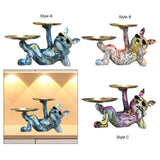 Dog French Bulldog Figurine Key Holder Tray Versatile Stylish 13x7.4x6.7inch Style A