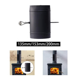 Stove Pipe with Damper Fittings Fume Extraction Camping Outdoor Chimney Pipe 13.5cmx23cm