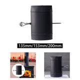 Stove Pipe with Damper Fittings Fume Extraction Camping Outdoor Chimney Pipe 13.5cmx23cm