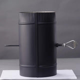 Stove Pipe with Damper Fittings Fume Extraction Camping Outdoor Chimney Pipe 15.3cmx24cm