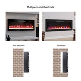 50 recessed thin glass front wall mounted electric