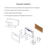 50 recessed thin glass front wall mounted electric