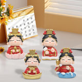 Mazu Mother Goddess Statue Resin Figurine for Housewarming Bookshelf Desktop Lotus Base