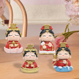 Mazu Mother Goddess Statue Resin Figurine for Housewarming Bookshelf Desktop Lotus Base