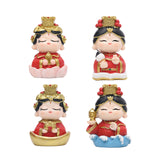 Mazu Mother Goddess Statue Resin Figurine for Housewarming Bookshelf Desktop Lotus Base