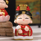 Mazu Mother Goddess Statue Resin Figurine for Housewarming Bookshelf Desktop Book Base