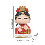 Mazu Mother Goddess Statue Resin Figurine for Housewarming Bookshelf Desktop Book Base