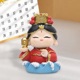 Mazu Mother Goddess Statue Resin Figurine for Housewarming Bookshelf Desktop Wave Base