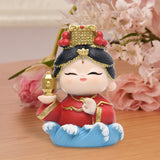 Mazu Mother Goddess Statue Resin Figurine for Housewarming Bookshelf Desktop Wave Base