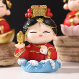 Mazu Mother Goddess Statue Resin Figurine for Housewarming Bookshelf Desktop Wave Base