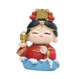 Mazu Mother Goddess Statue Resin Figurine for Housewarming Bookshelf Desktop Wave Base