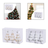 3 Pieces Christmas Tree Baubles Pendants Xmas Tree Decoration for Engagement Golden