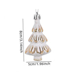 3 Pieces Christmas Tree Baubles Pendants Xmas Tree Decoration for Engagement Golden